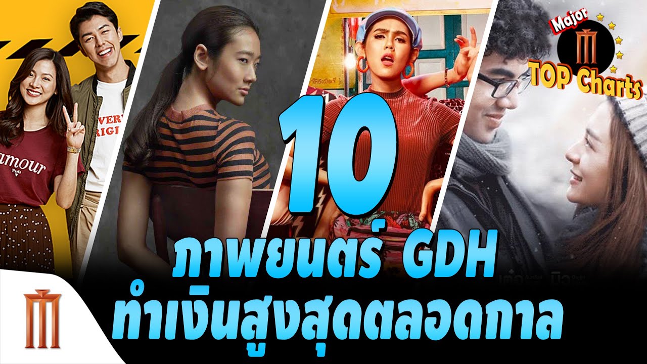 10 รายได้ภาพยนตร์ค่าย GDH ทำเงินสูงสุดตลอดกาล - ​​Major​ Top​ Charts​ EP.22