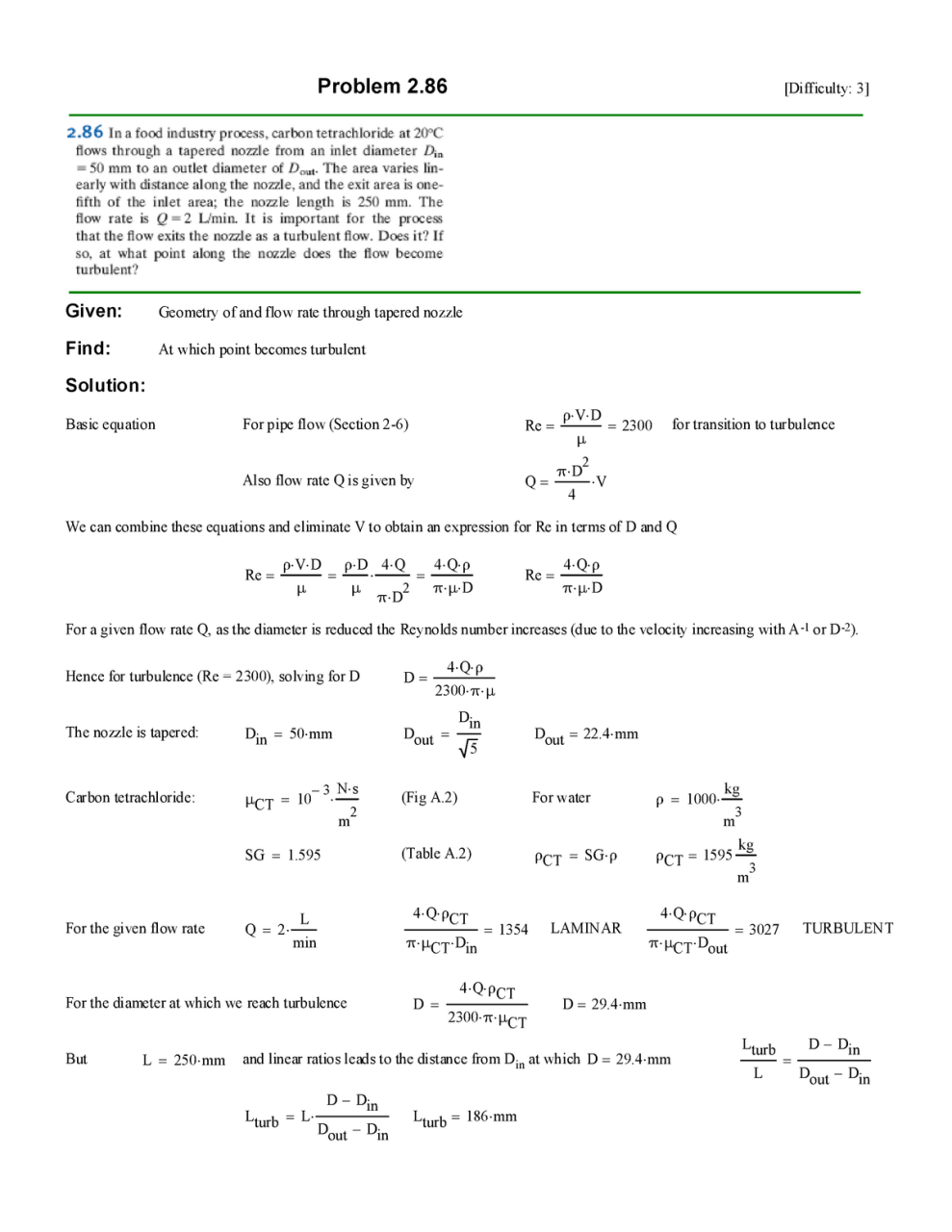 연습문제 2.86번 문제 9판 Fluid Mechanics (텍스트북스, Wiley) - 유체역학 Fluid Mechanics -  Studocu