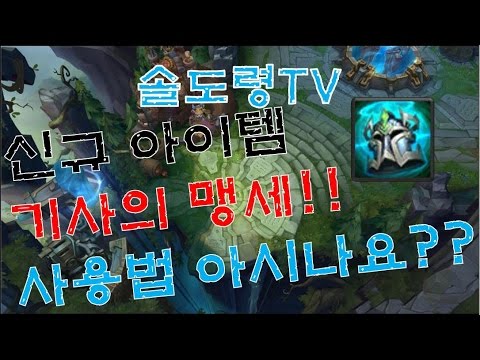 [솔도령TV] 기사의맹세 아이템 설명 영상입니다.