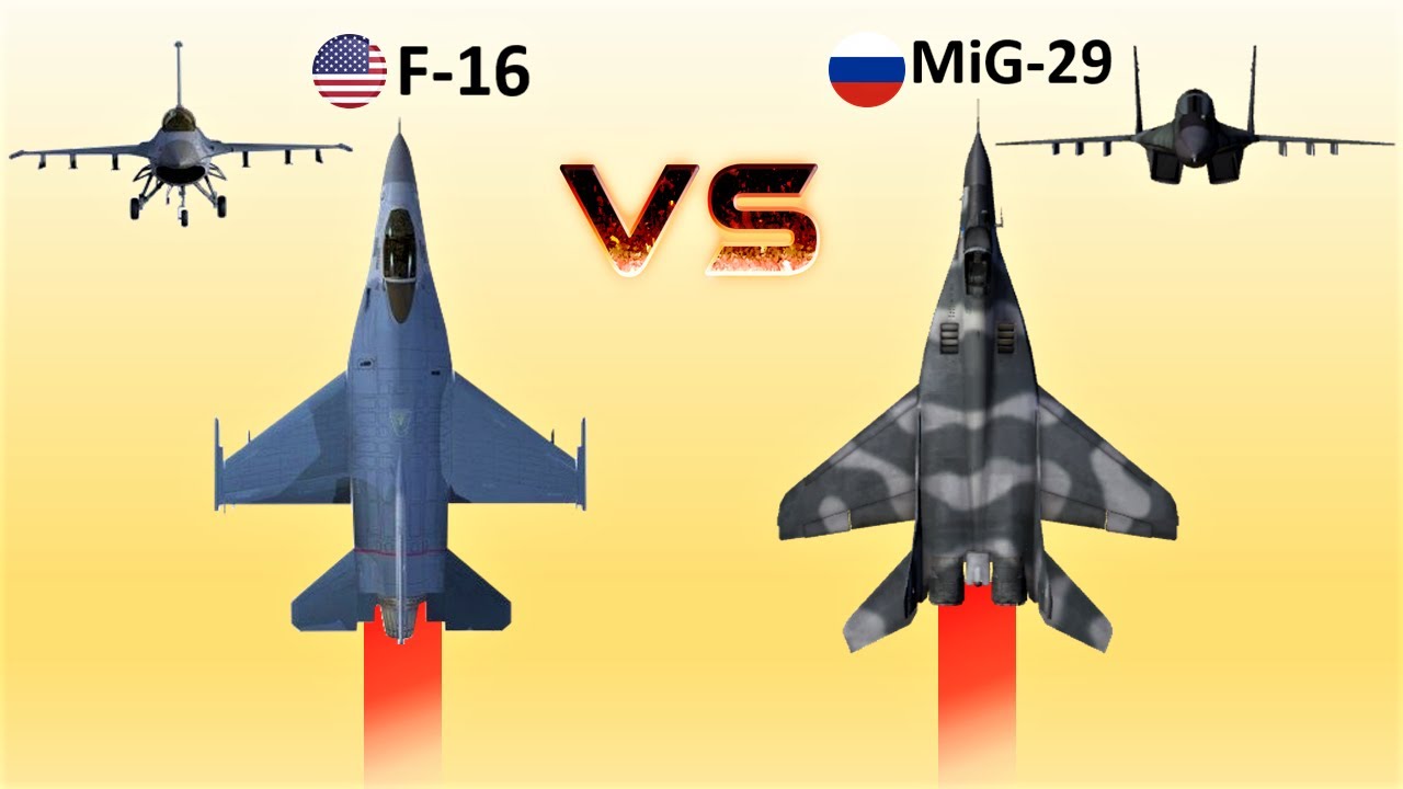 F-16 Fighting Falcon Vs Mig-29 Fulcrum| Which Fighter Jet Wins In An Aerial  Knife Fight?? - Youtube