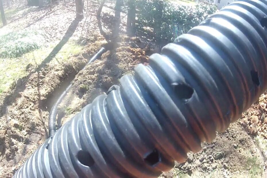 French Drain, Perforated Pipe Holes Point Down - Youtube