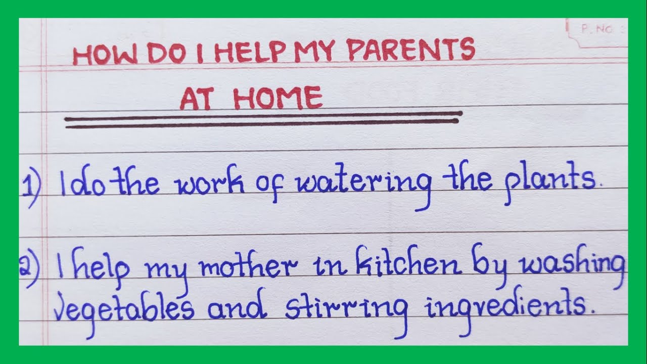 How Do You Help Your Parents | At Home | How Do You Help Your Mother | In  English - Youtube