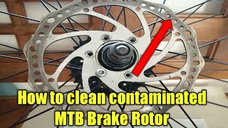 How To Clean Contaminated Mtb Brake Rotors - Youtube
