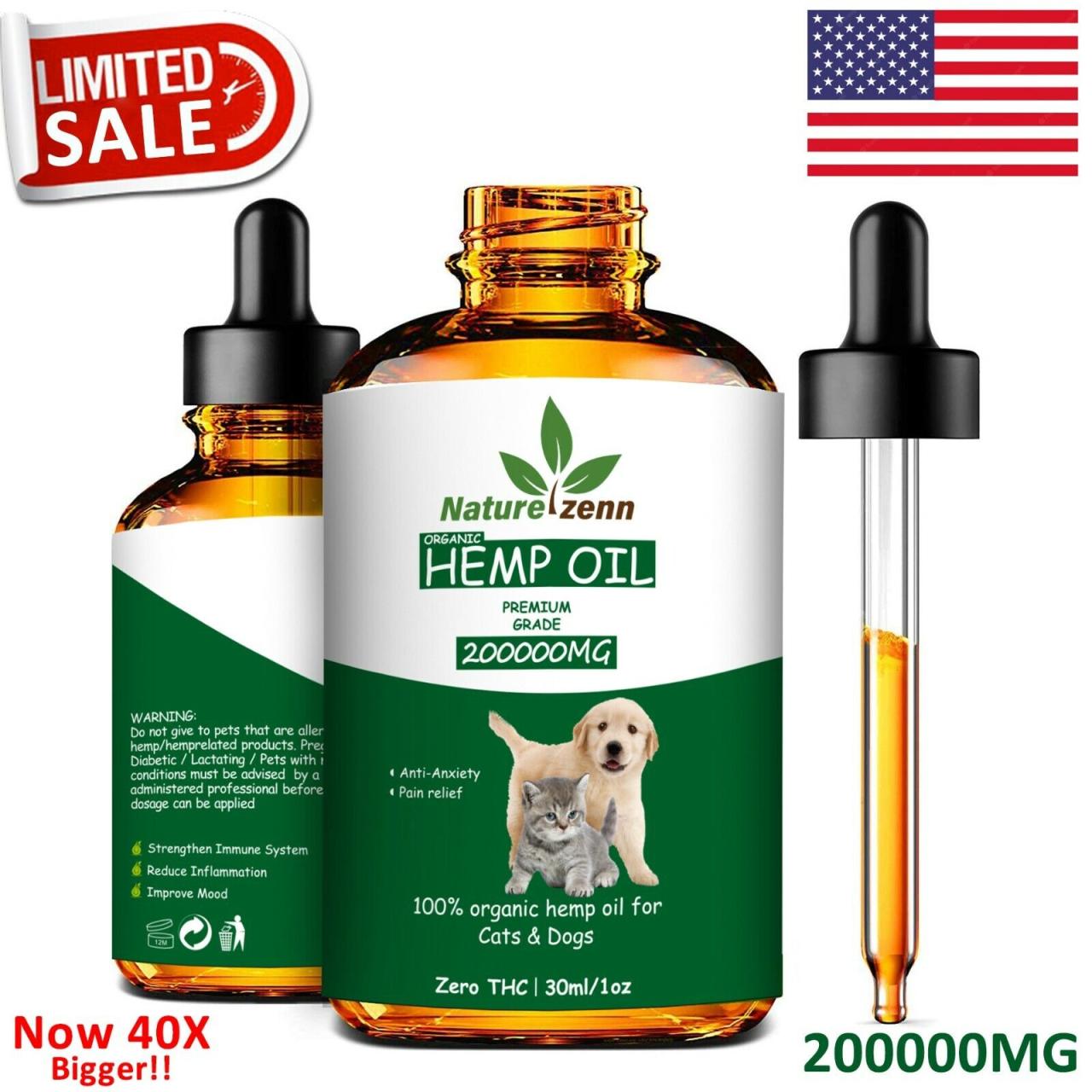 Hemp Oil For Dogs Cats Pets 200000Mg – Calming Drops -100% Organic Free  Shipping – Asa College: Florida
