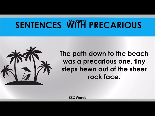 Precarious - Improve English - Meaning And 5 Sentences - Gre / Cat / Gmat  Word - Ssc Words - Youtube