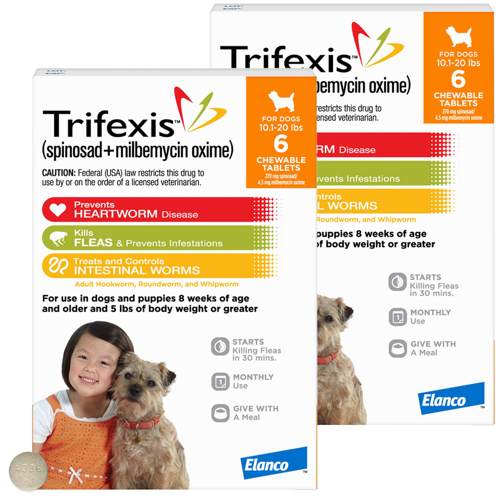 Trifexis 10.1-20 Lbs For Dogs, 12 Chewable Tablets
